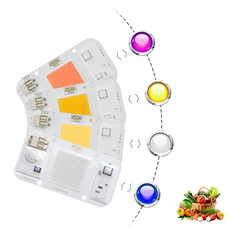 grow light AC 220V20W30W50W driverless LED plant growth chip smart IC for indoor garden DIY growth and blooming plant lamp beads