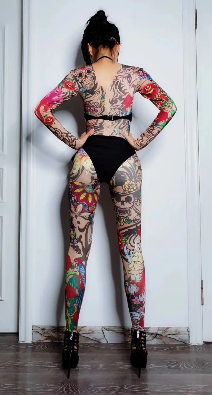 Festival-Women-Multicolor-Tattoo-3D-Printing-Sexy-Jumpsuit-Nightclub-Party-Bodysuit-Stage-Wear-Dancer-Singer-Performance (3)