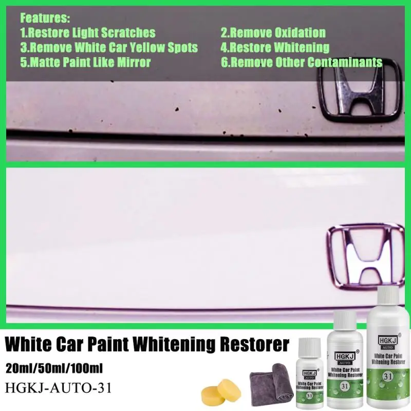 

HGKJ-AUTO-31 Car Scratch Repair Liquid White Car Whitening Liquid Scratches Restore Polishing Oxidation Remover Car Detailing