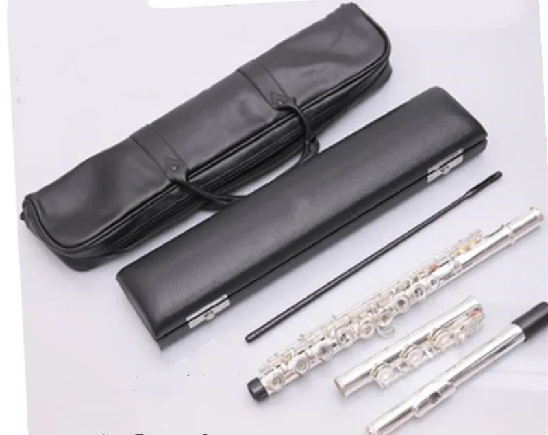Новая флейта 17 открытая Посеребренная флейта CTune музыкальный инструмент E ключ флейта Профессиональный кожаный чехол и сумка