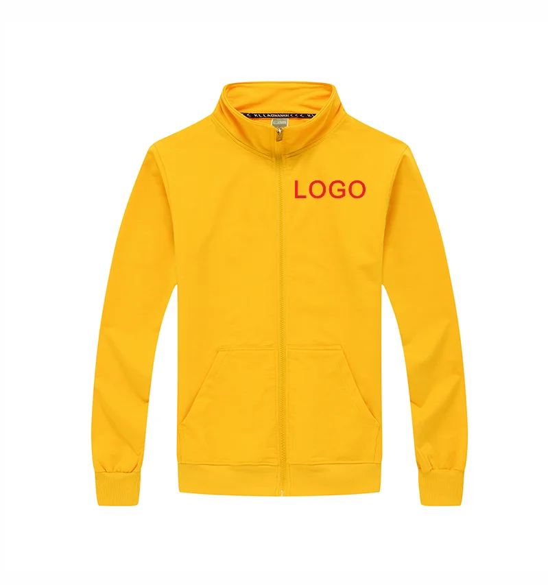 YOTEE autumn and winter casual high-quality long-sleeved jacket LOGO group custom cotton men and women LOGO embroidered jacket jackets