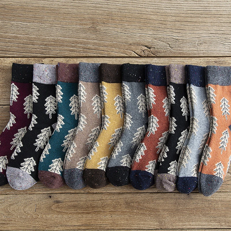 

Wool Ankle Socks Hosiery Sweet Thicken Autumn And Winter Colorful Warm Printing Socks Cute Cartoon Christmas Tree Women Socks