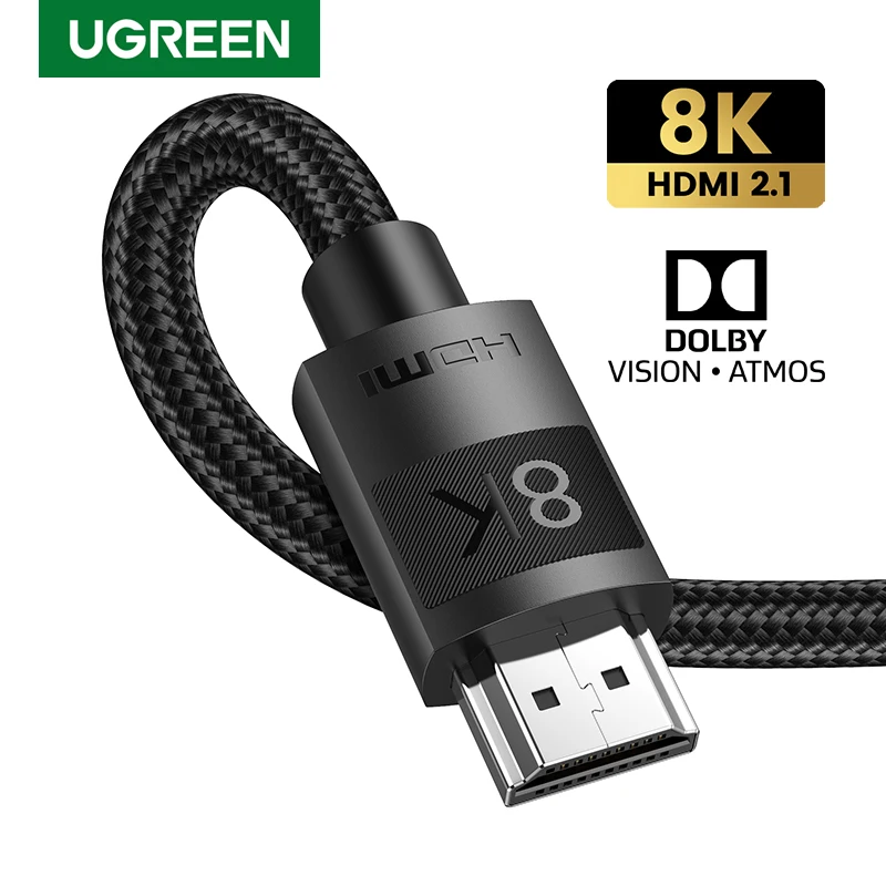 UGREEN HDMI 2.1 кабель-разветвитель HDMI 8K/60Hz 4K/120Hz поддержка Dolby Vision & атмосферs eARC для RTX 3080 Xbox серии X кабель HDMI 8K