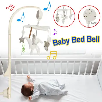 

Baby Toys Bed Bells Crib Holder Rattles Clockwork Music Box Bed Bell Toy Handmade Mobile Toys For Children