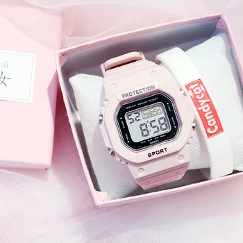 

Digital Watch Electronic Wrist Watch lady Fashion Waterproof Luminous Watch For Girl Sports Clock running relogio feminino