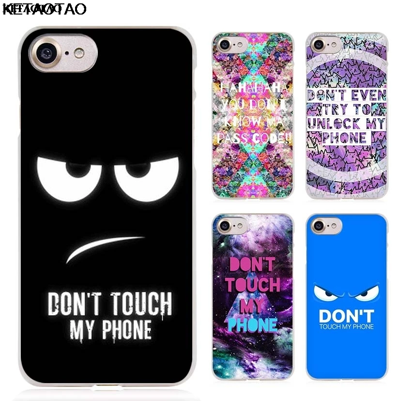 Чехлы KETAOTAO Do Not't Touch My Phone Для iPhone 4S 5C SE 5S 6 6S 7 8 Plus XR XS Max прозрачные мягкие чехлы из