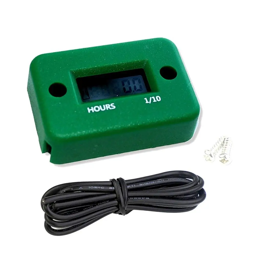 Motorcycle Hour Meter With Battery Timer LCD Digital Display RPM Car Jet Ski Boat Meter Counter Tachometer Gauge Engine Tool