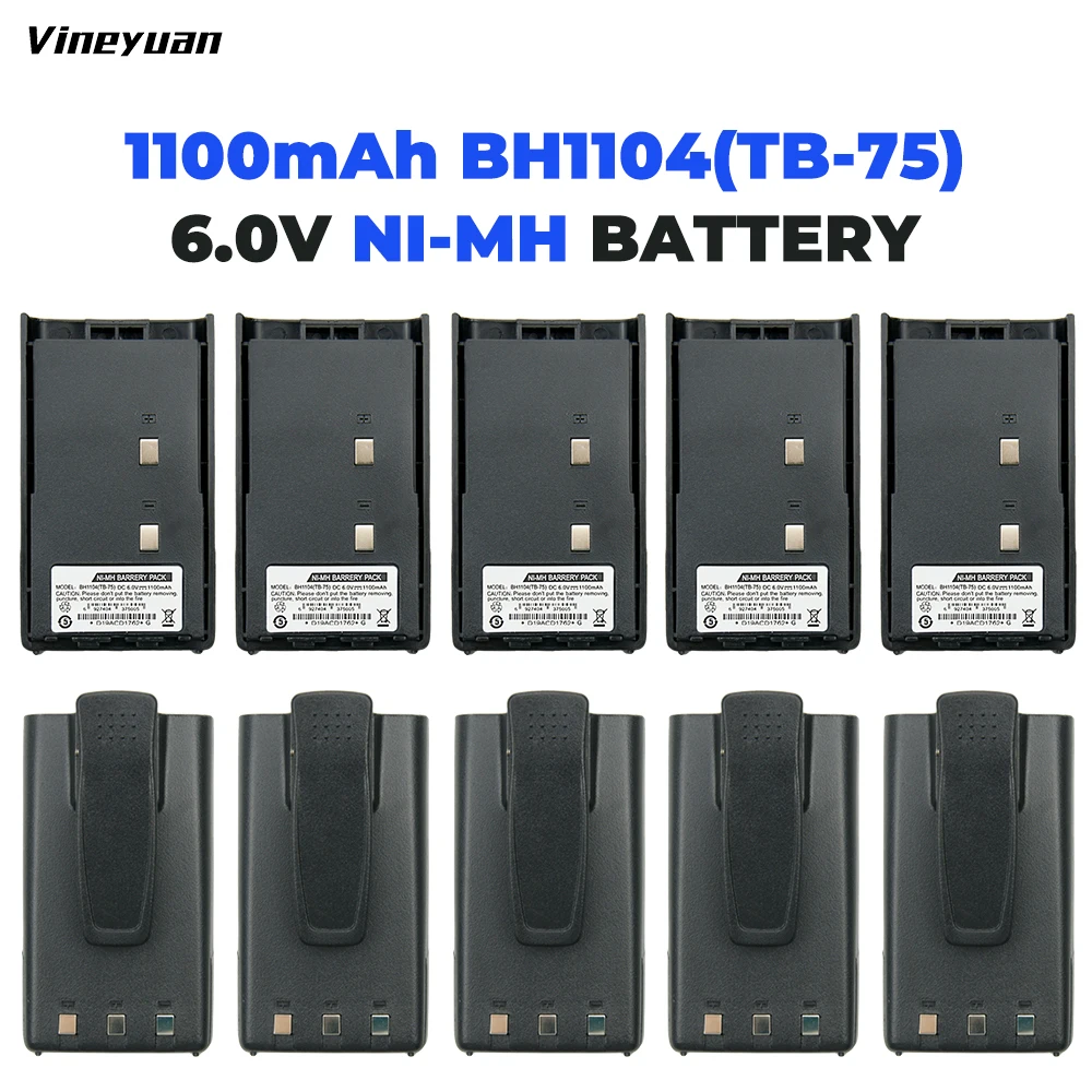 Batteria Della Sostituzione Di 10X 1100Mah Bh1104 Per Il Tc-446 Tc500 Tc446 Tb-75 Della Radio Di Hytera Hytera