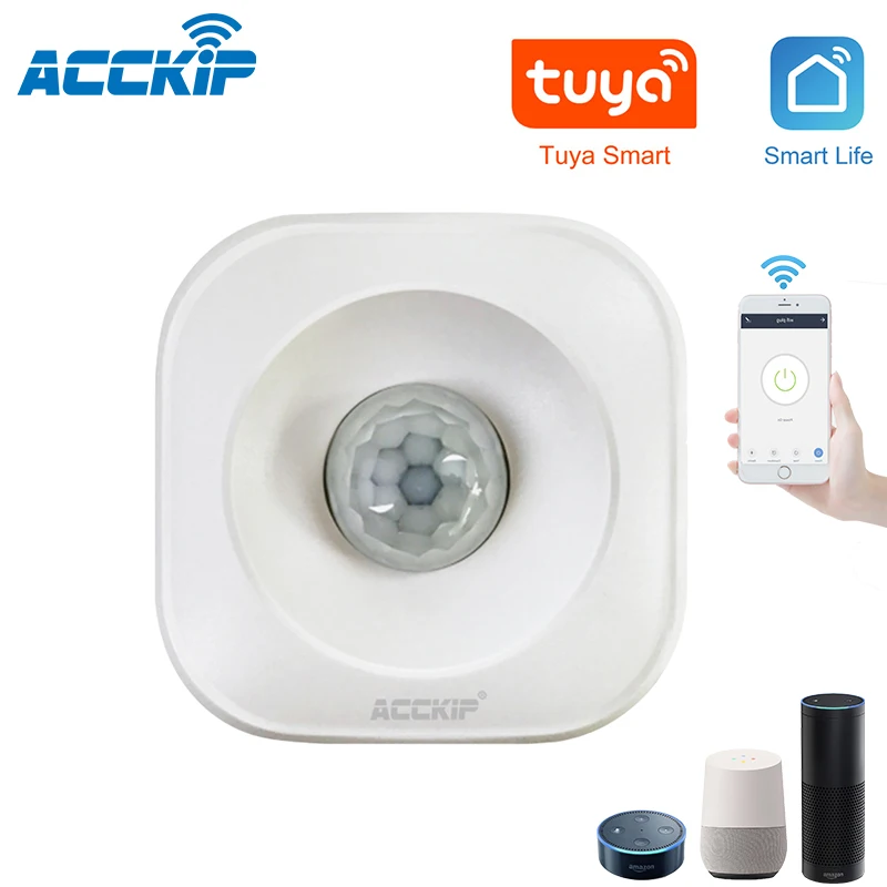 

ACCKIP Wifi PIR Infrared Motion Sensor Automatic Switch Wireless House Alarm for Home Security датчик движения 360 г paдycoв