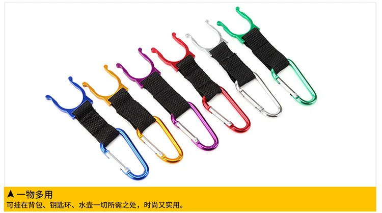 Summer Portable Water Bottle Buckle Mineral Water shui ping kou Beverage Buckle Practical Hanging Buckle Foreign Trade Carabiner