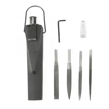 

Pneumatic Air Powered File Includes 1 Flat Cut 1 Half Round 1 Round & 1 Triangular File Air Powered File