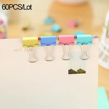 

20/30/60 PCS Metal Paper Clips 15mm Colorful Candy Color Clip for Book Stationery School Office Supplies High Quality