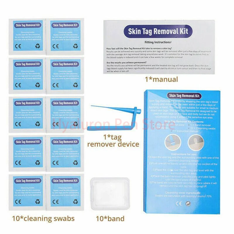5box Skin Tag Removal Rubber Bands 48mm Non Toxic Face Care Mole Wart