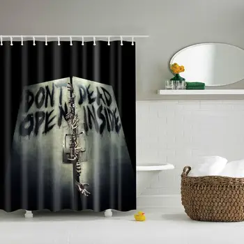 

Halloween Shower Curtain Horror Ghost Shower Curtain Bathroom Curtain Decoration Machine Washable