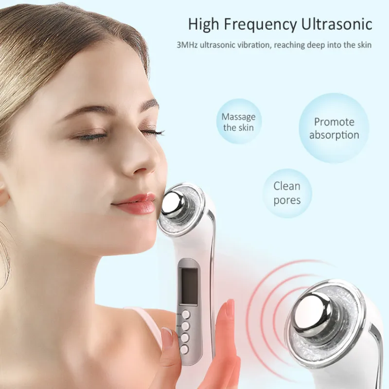  Ultrasonic Vibration Facial Care Tools LED Ion Beauty Device IPL Sonic Vibrating Device Deep Cleans