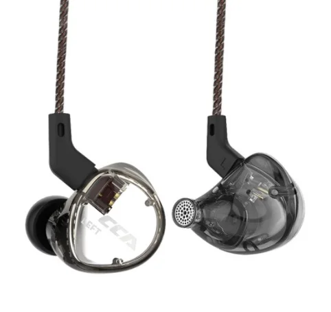 No Mic Модернизированный кабель CCA C04 1BA+ 1DD Mix Driver Hybrid In Ear наушник HIFI DJ монитор для бега спортивная гарнитура вкладыши с съемным 2P - Цвет: No Mic
