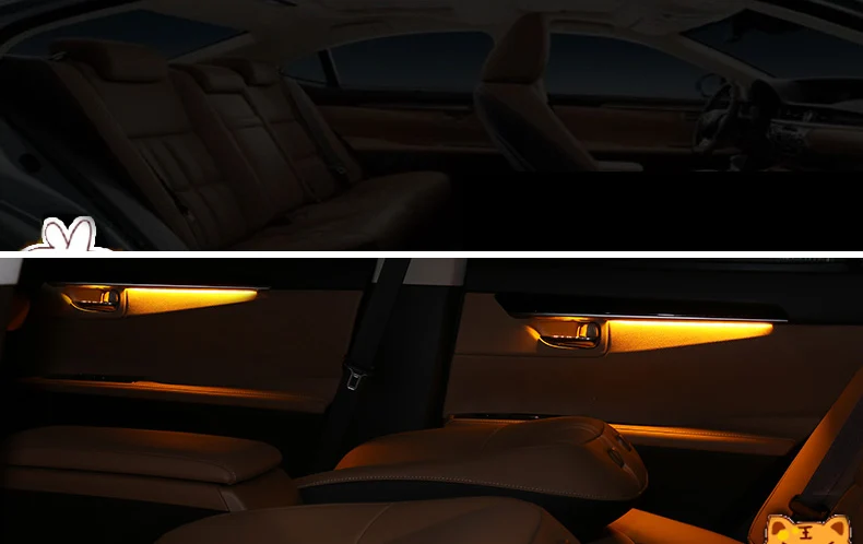 Lsrtw2017 для Lexus Es ES200 ES250 ES300h двери автомобиля атмосфера светильник Decorarive интерьер молдинги аксессуары 2012