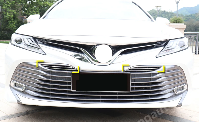 Для Toyota Camry LE XLE Передняя Нижняя Центральная решетка гриля крышка молдинг протектор отделка нержавеющая сталь автомобильные аксессуары