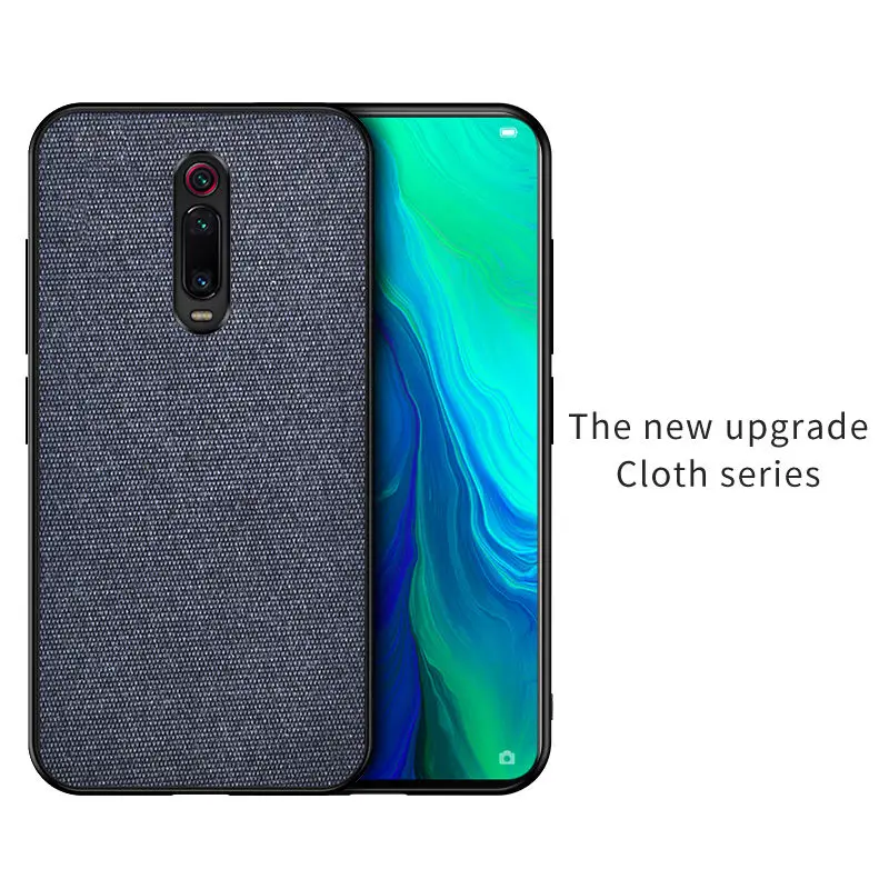 Роскошный хлопковый тканевый чехол для Xiaomi mi 9 T Pro mi 9t 9 T тонкий мягкий край ткань тонкая задняя крышка Xiaomi mi 9t чехол Xiaomi mi 9 T чехол s - Цвет: Blue