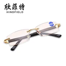 Новинка, синий светильник, очки для дальнозоркости, удобные очки для дальнозоркости, с обрезанным краем, без оправы