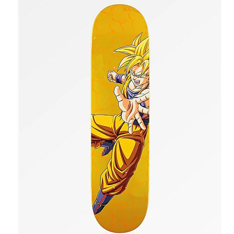С рисунком из мультфильма «Жемчуг дракона Супер Saiyan Son Goku мальчик скейтборд деформируемая пластина фигурку собирать модель игрушка M2418