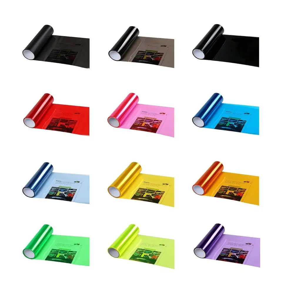 Car Headlight Taillight Tint Vinyl Unique Film Sticker Car Headlight Color Changing Film Taillight Fog Light Sticker