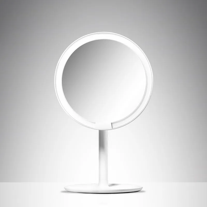 LED Light Makeup Vanity Mirrors USB Rechargeable 6.5in Cosmetic Tool 60 Degree Roation Amiro HD Mar