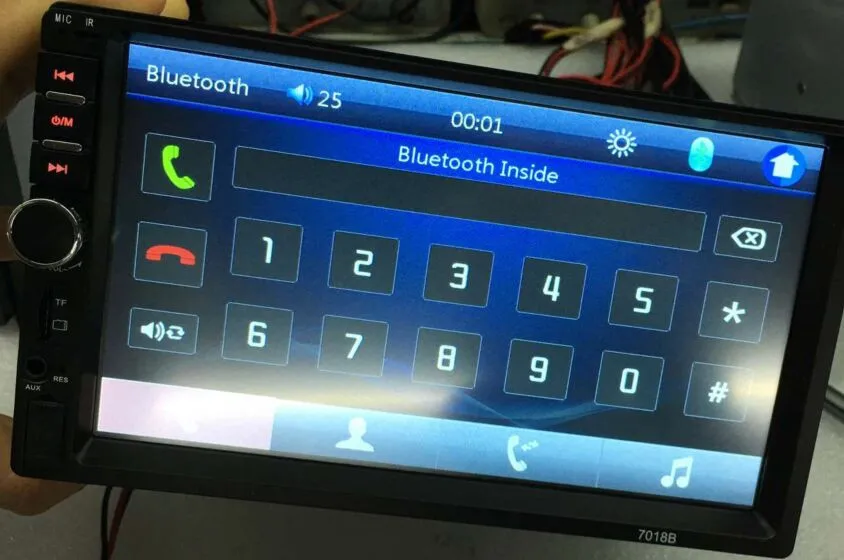 2 Din Универсальный Bluetooth 7 дюймов Экран Дисплей Aux Вход Авто DVD FM/MP5 плеер автомобиля зеркало заднего вида Камера Вход Лидер продаж