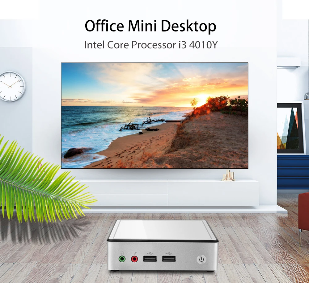 XCY Mini Pc Intel i3 4010y i5 4200y Windows 10 Linux Ddr3l Wifi Ultra Compact Desktop 5