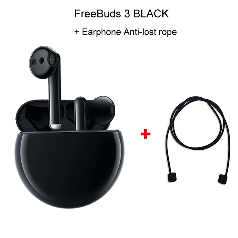 HUAWEI FreeBuds 3 беспроводные Bluetooth наушники-вкладыши kirin A1 интеллектуальное шумоподавление управление краном Быстрая зарядка FreeBuds3 - Цвет: black n rope