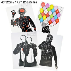 10PCS 45x32cm Target Papers Shooting Range Papers Silhouette Targets Arrow Field Point Shooting Practice for Guns Rifles Pistol