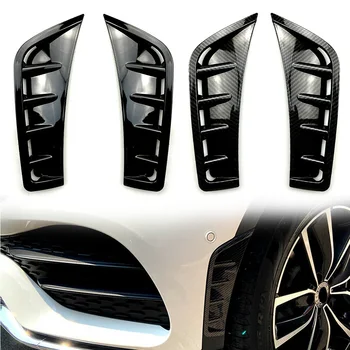 

2Pcs Car Front Wheel Air Vent Hood Fender Cover Trim For Mercedes-Benz GLC-Class X253 GLC260 GLC300 2020 Carbon Fiber Style