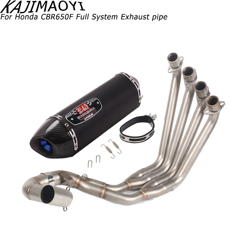 KAJIMAOYI для Honda CBR650F выхлопная труба мотоцикла заголовок Mid Link трубы скольжения на 51 мм Глушитель сзади Escape