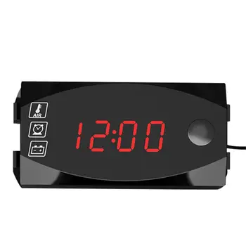 

3 in 1 Motorcycle Electronic Clock Thermometer Voltmeter Waterproof Dust-proof Electronic LED Watch Digital Display Universal