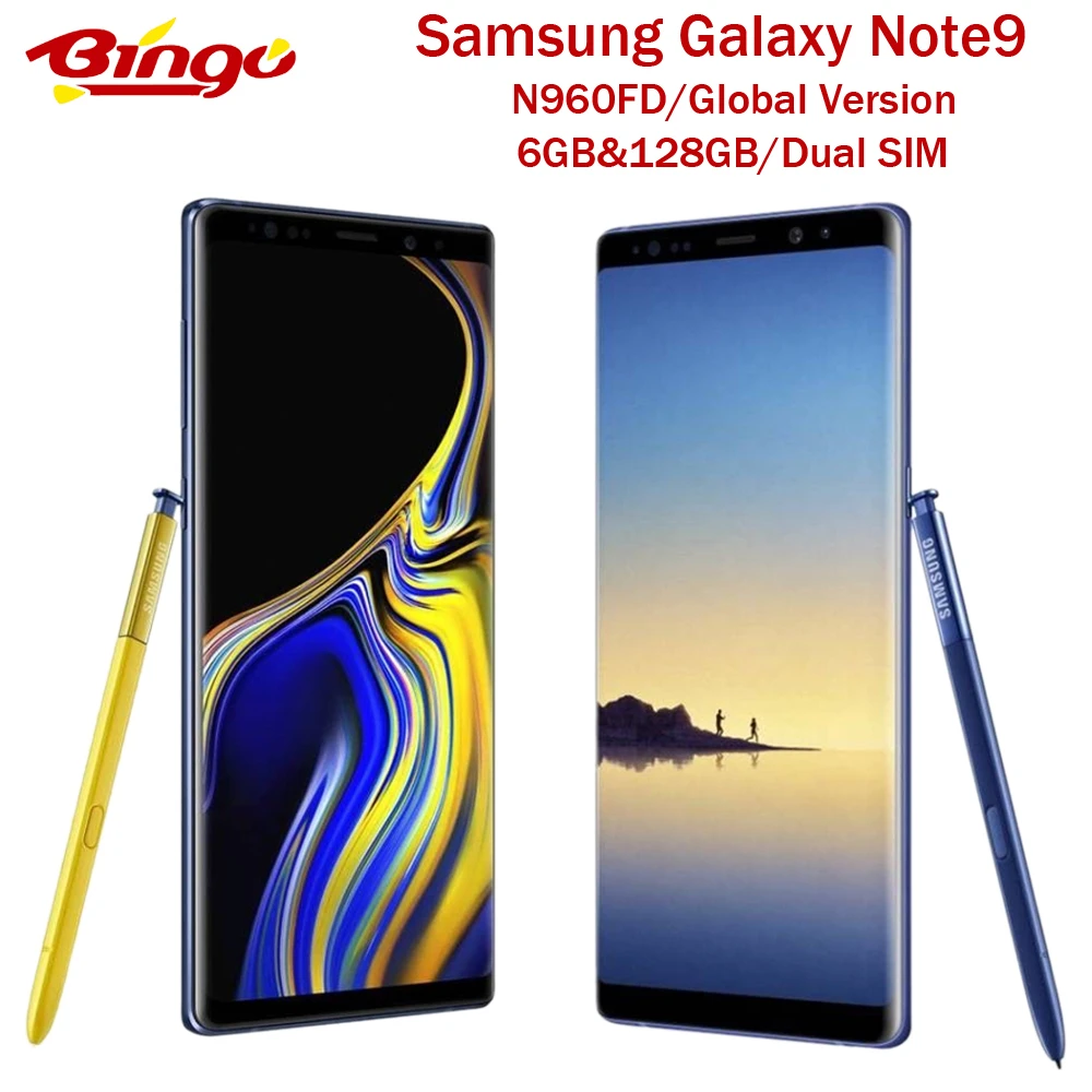 Samsung Galaxy Note9 Note 9 N960FD разблокированный LTE мобильный телефон Exynos 9810, четыре ядра, две sim-карты 6,4 дюйма, 12 МП ram, 6 ГБ rom, 128 ГБ NFC