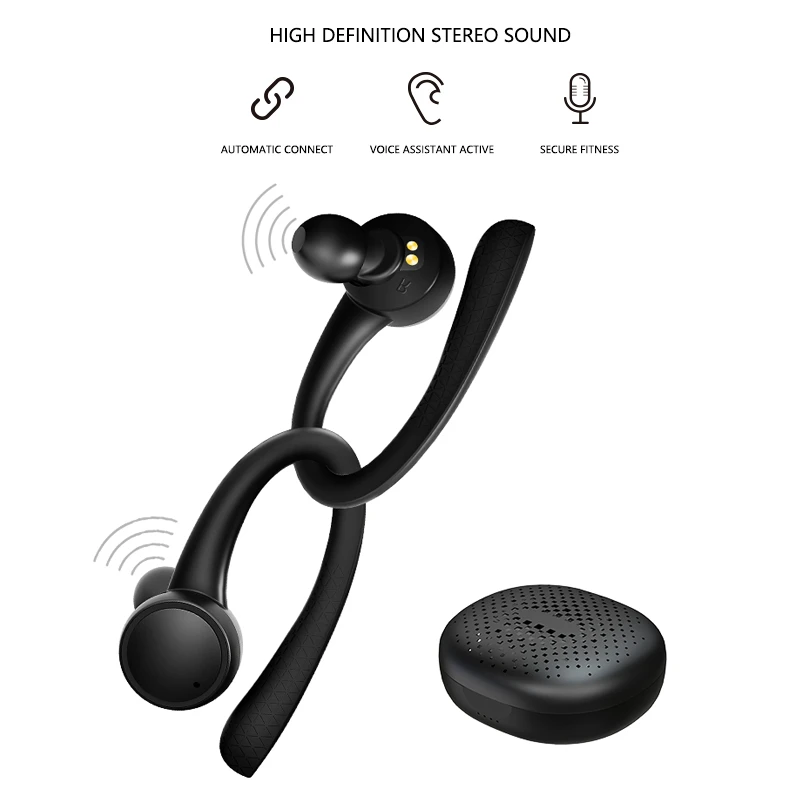 True Wireless Sports Earphones Bluetooth Earbuds Running Headsets For Xiaomi For Huawei Earphones with Microphone Ear Hook