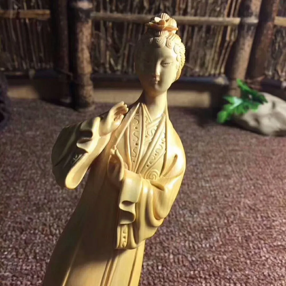Nuevo Buxus adornos de belleza figulas boutique piezas de mano regalos para el hogar Artesania Yi de tallado en madera