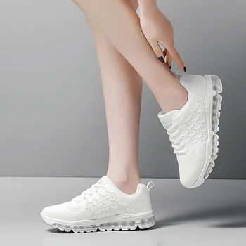 

Women's Tennis Shoes Breathable Fabric Sneakers Women Air Cushion Rubber Woman Shoes White Womens Sport Sneakers Tennis Shoes