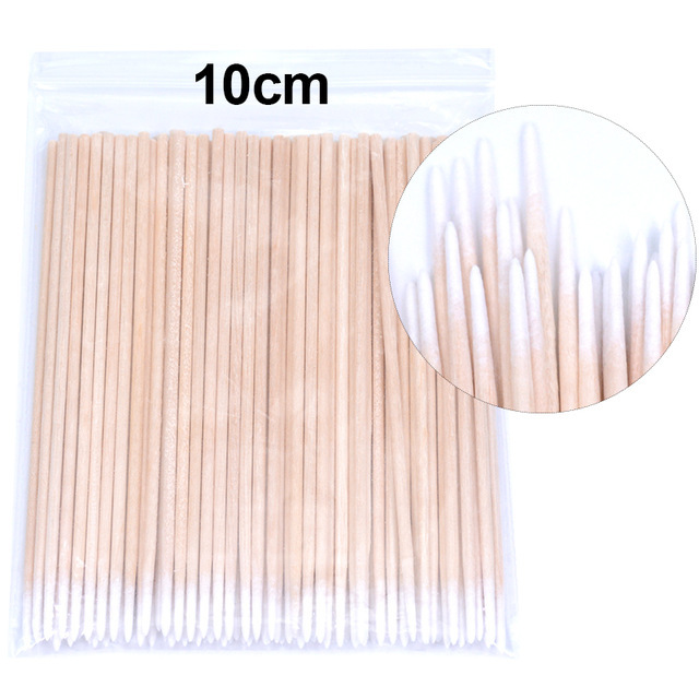 Colorful Disposable Mini Brush Eyelashes Extension Swabs Bulk Grafting Lashes Cleaning Makeup Tool Swab Cotton Sticks
