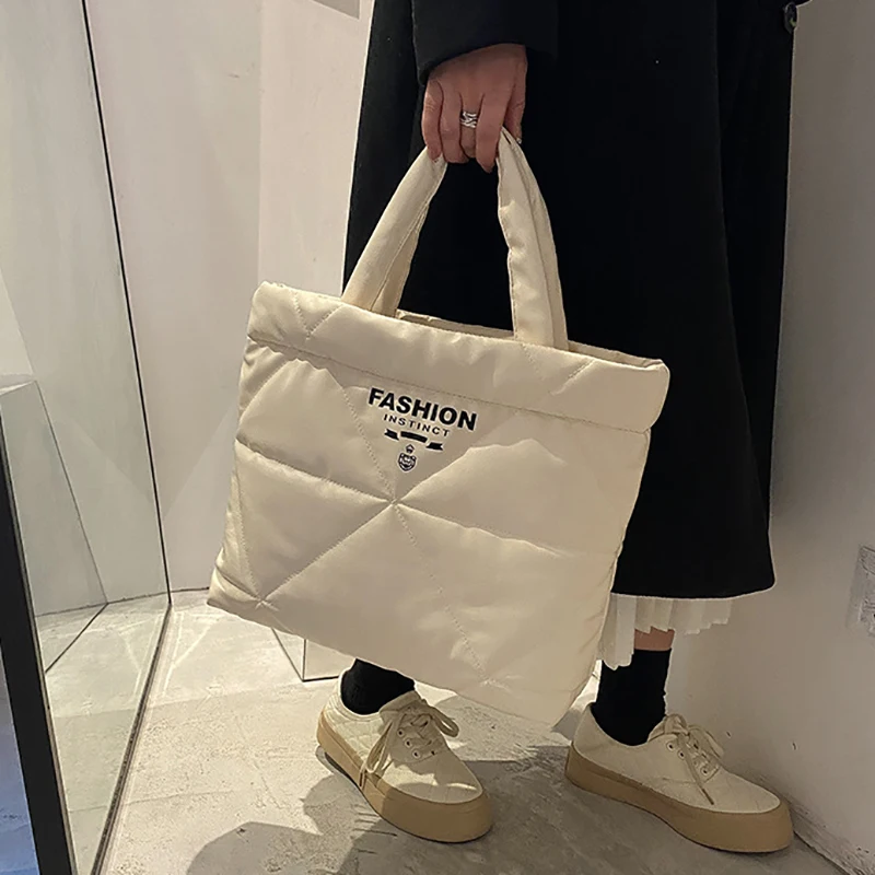 Зимняя женская сумка через плечо большой емкости непромокаемые нейлоновые сумки