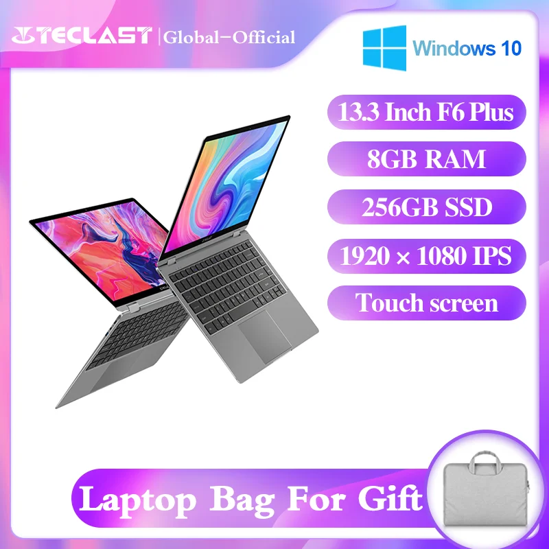 Ноутбук Teclast F6 Plus 13 3 дюйма 360 ° Intel Celeron N4100 Windows10 OS 8 Гб LPDDR4 256 ГБ SSD 1920*1080 IPS сенсорный