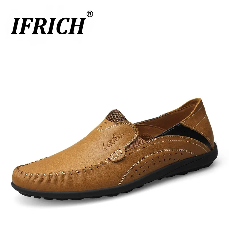 

2019 Hot Loafers Shoes For Men Hand Made Flats Shoes Mens Genuine Leather Men Drive Footwear Slip On Platform Shoes Men Sneakers
