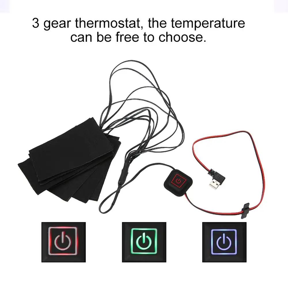 Высокое качество, углеродное волокно, USB нагревательный жилет, подкладка, куртка с подогревом, одежда, подушка, обогреватель, для улицы, осень, зима, теплый, тепловой жилет, прокладки