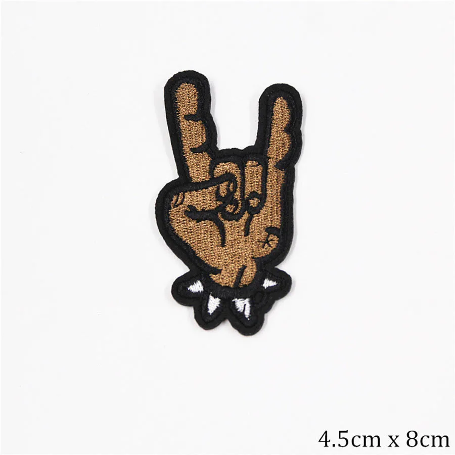 Skull Hand Cartoon Embroidered Iron-On Patch - DIY Apparel Accessory