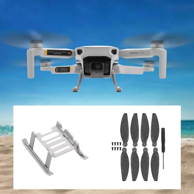 Best FZQ 1Set Carbon Fiber Propeller Protection Ring Landing Gear Leg for DJI Mavic Mini 