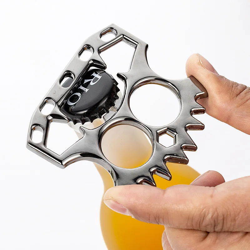 

Skeleton Shape Bottle Opener Window Breaking Tool Self Defense Knuckle Duster for Family Outdoor Camping Accessories