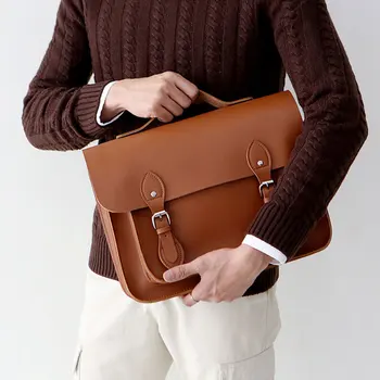 

2020 new PU leather men's bag solid color shoulder bag women's bag portable waterproof bag men's bag