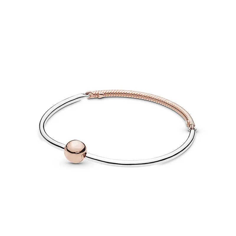 

Fashion S925 silver bangles DIY beads three-stage chain Bracelet Fit original pandoras logo charms Women Bracelets Jewelry gift