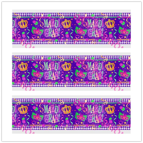 Y191129002 Q& N лента 16 мм 22 мм 25 мм 38 мм 50 мм 75 мм Mardi Gras& св. Патрик мультфильм печатных корсажная/враг ленты DIY Швейные банты подарок - Цвет: Y191129002