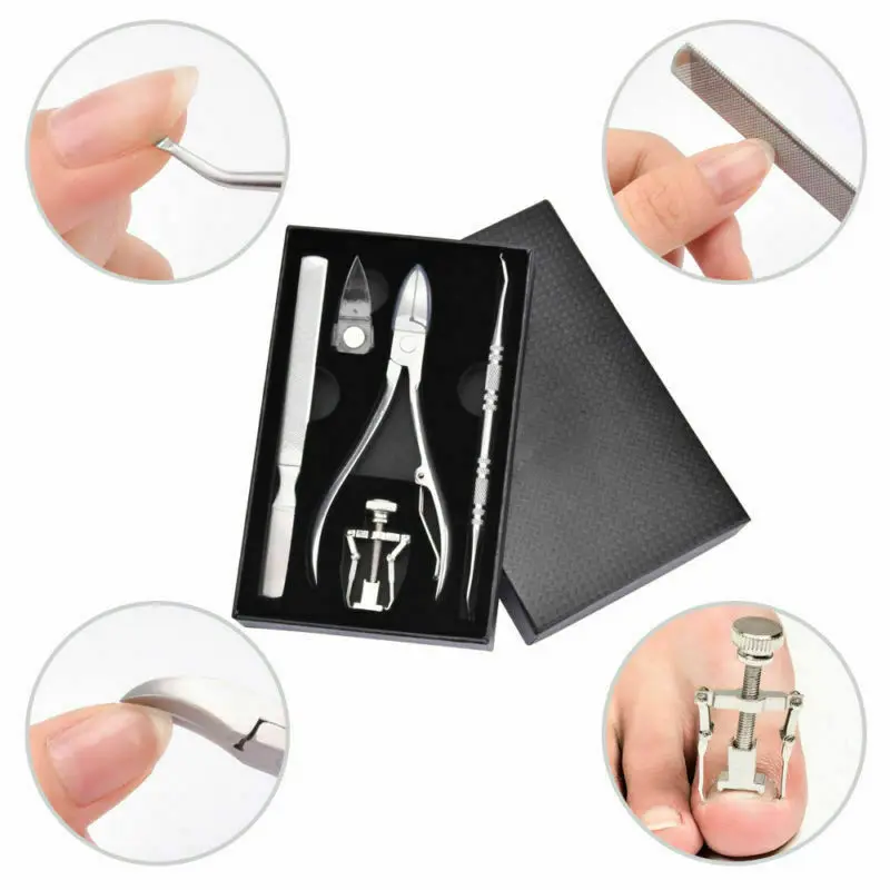 Cuticle Remover Kit Nail Clipper Trimmer for Cuticle Ingrown Nails Pedicure & Manicure Corrector Fixer Foot Care Tool